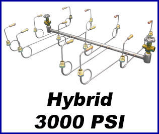 Compressed gas hybrid manifolds